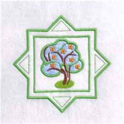 detailed spring tree machine embroidery pattern - Spring Time Tree for reusable tote bags