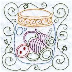 Thread Jar Redwork