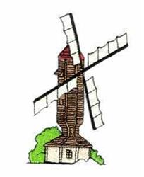 windmill detailed machine embroidery - Windmill perfect for decorative pillow covers