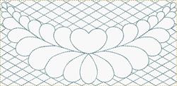 Feather Border - 5x7 cross in-the-hoop embroidery design for decorative pillow covers