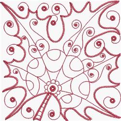 beginner-friendly autumn tree machine embroidery pattern - Red Maple Leaf for reusable tote bags