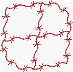 quick stitch wire redwork machine embroidery pattern - Redwork Barbed Wire for decorative pillow covers