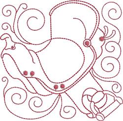 Redwork Sadle - 5x7 sadle redwork machine embroidery design perfect for Cowboy Gear