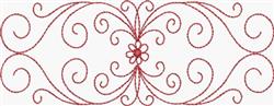 flower redwork machine embroidery - Redwork Scrolls & Flower for festive table runners