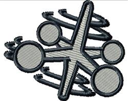 Playful airplane with motion lines and circles, featuring a dynamic grey and black design.