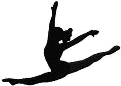 Gymnast Silhouette Embroidery Design