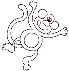 quick stitch quilting redwork machine embroidery pattern - Monkey Quilting for Nursery Decor