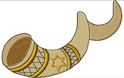 Shofar Pattern Small Shofar Embroidery Design | EmbroideryDesigns.com