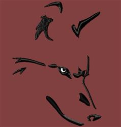 quick stitch puppy dog machine embroidery pattern - Wolf Head Outline for Hats