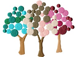 Bubble Trees Embroidery Design | EmbroideryDesigns.com