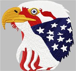 bird detailed machine digital embroidery - Eagle Flag perfect for kitchen tea towels