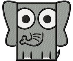 detailed elephant machine embroidery pattern - Square Elephant for reusable tote bags