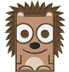 Square Hedgehog - 4x4 hedgehog detailed embroidery design for Kids Room Decor