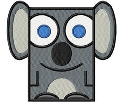 detailed bear machine embroidery pattern - Square Koala perfect for reusable tote bags