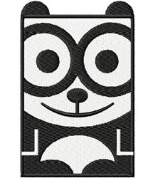 detailed bear machine embroidery pattern - Square Panda perfect for reusable tote bags