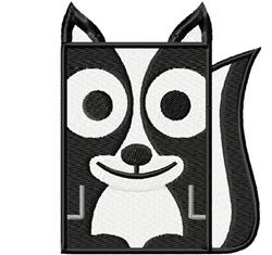cat detailed machine digital embroidery - Square Skunk perfect for Activewear