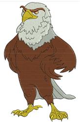 beginner-friendly bird machine embroidery pattern - Bald Eagle for patchwork quilt blocks