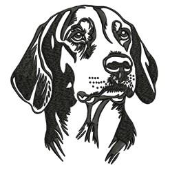 BEAGLE - 4x4 puppy dog detailed machine embroidery design for decorative pillow covers