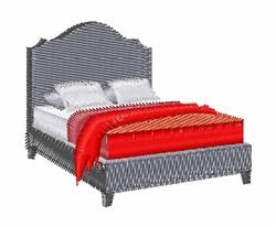 beginner-friendly bed machine embroidery pattern - Bed for patchwork quilt blocks