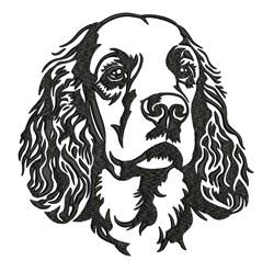 puppy dog detailed machine embroidery - COCKER SPANIEL perfect for kitchen tea towels