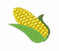 Corn - 4x4 leaf beginner-friendly embroidery design for decorative pillow covers