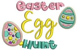 Easter Egg Hunt - 4x4 Easter eggs detailed embroidery design for cute baby onesies