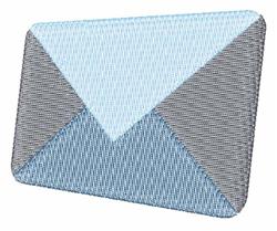 Envelope - 4x4 envelope beginner-friendly embroidery design for kitchen tea towels