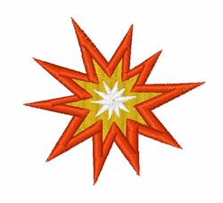 beginner-friendly star machine embroidery pattern - Explosion for reusable tote bags