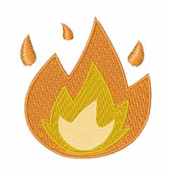 Fire - 4x4 fire beginner-friendly machine embroidery design for reusable tote bags