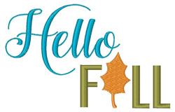 beginner-friendly autumn tree machine embroidery pattern - Hello Fall for kitchen tea towels
