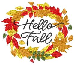 detailed autumn leaf machine embroidery pattern - Hello Fall for Outdoor Flags