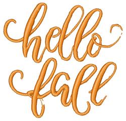 Hello Fall - 4x4 fall beginner-friendly machine embroidery design for Door Mats