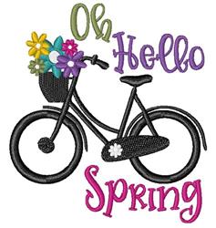 Hello Spring - 4x4 spring detailed machine embroidery design for Classroom Projects