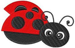 ladybug beginner-friendly machine embroidery - ladybug for decorative pillow covers