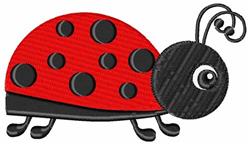 beginner-friendly ladybug machine embroidery pattern - Ladybug for insulated lunch bags