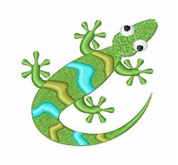 lizard beginner-friendly machine embroidery - Lizard perfect for reusable tote bags