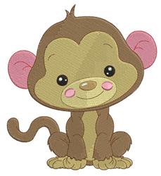 detailed monkey machine embroidery pattern - Monkey perfect for reusable tote bags