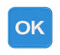 button beginner-friendly machine embroidery - OK Button perfect for kitchen tea towels