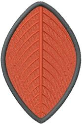 Stylized orange leaf with gray outline, featuring subtle vein detailing in a modern, minimalist style.