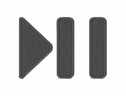 beginner-friendly button machine embroidery pattern - Play & Pause Button for Embroidered bags