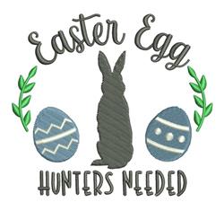 Playful rabbit silhouette surrounded by colorful Easter eggs and vibrant green leaves, perfect for festive decorations.