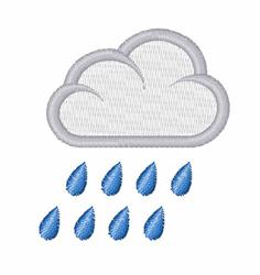 beginner-friendly cloud machine embroidery pattern - Rain Cloud for decorative pillow covers