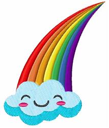 cloud beginner-friendly machine embroidery - Rainbow Cloud for decorative pillow covers
