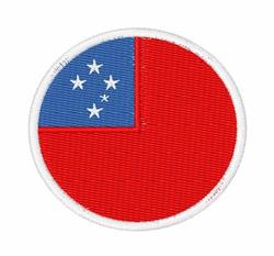 Samoa Flag - 4x4 flag beginner-friendly machine embroidery design perfect for Hats
