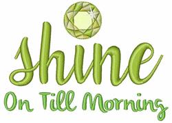 Playful text design featuring 'Shine' in bold green with gemstone graphic, perfect for spring-themed decor.