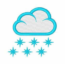 snowflake beginner-friendly machine embroidery - Snow Cloud for decorative pillow covers
