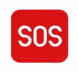 SOS Button - 4x4 button beginner-friendly embroidery design for Emergency Kits