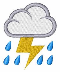 Storm Cloud - 4x4 cloud beginner-friendly embroidery design for kitchen tea towels