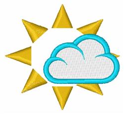 quick stitch sunflower machine embroidery pattern - Sun Cloud for reusable tote bags