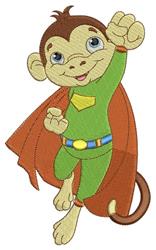 detailed monkey machine embroidery pattern - Super Monkey for decorative pillow covers